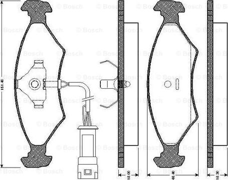 BOSCH 0 986 TB2 068 - Тормозные колодки, дисковые, комплект autospares.lv