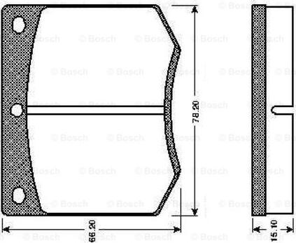 BOSCH 0 986 TB2 062 - Тормозные колодки, дисковые, комплект autospares.lv