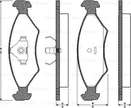 BOSCH 0 986 TB2 067 - Тормозные колодки, дисковые, комплект autospares.lv