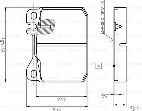 BOSCH 0 986 TB2 001 - Тормозные колодки, дисковые, комплект autospares.lv