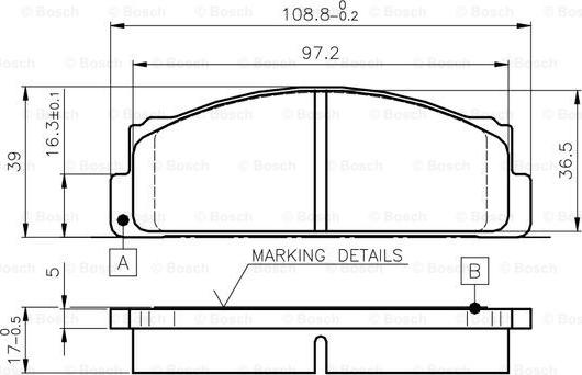 BOSCH 0 986 TB2 002 - Тормозные колодки, дисковые, комплект autospares.lv