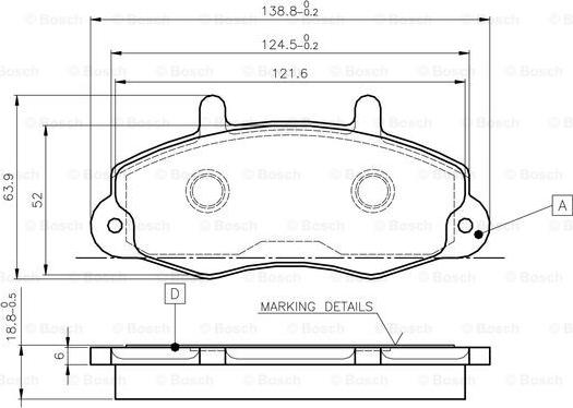 BOSCH 0 986 TB2 019 - Тормозные колодки, дисковые, комплект autospares.lv