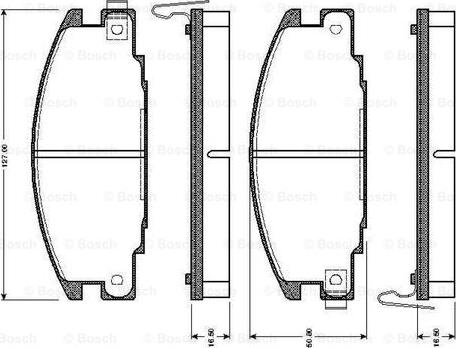 BOSCH 0 986 TB2 011 - Тормозные колодки, дисковые, комплект autospares.lv