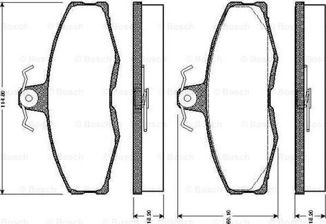 BOSCH 0 986 TB2 081 - Тормозные колодки, дисковые, комплект autospares.lv