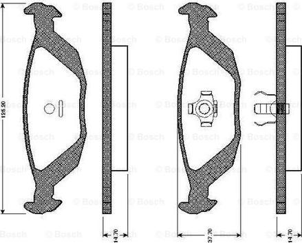 BOSCH 0 986 TB2 083 - Тормозные колодки, дисковые, комплект autospares.lv