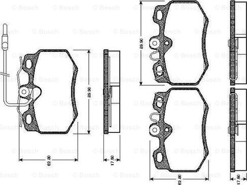 BOSCH 0 986 TB2 087 - Тормозные колодки, дисковые, комплект autospares.lv