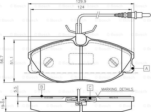 BOSCH 0 986 TB2 035 - Тормозные колодки, дисковые, комплект autospares.lv