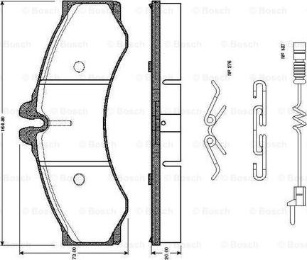 BOSCH 0 986 TB2 037 - Тормозные колодки, дисковые, комплект autospares.lv