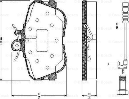 BOSCH 0 986 TB2 024 - Тормозные колодки, дисковые, комплект autospares.lv