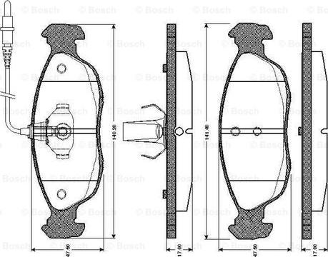 BOSCH 0 986 TB2 025 - Тормозные колодки, дисковые, комплект autospares.lv