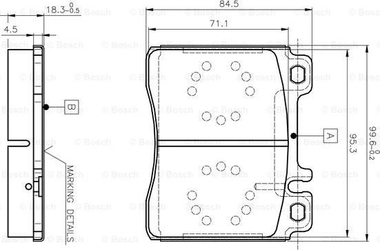 BOSCH 0 986 TB2 023 - Тормозные колодки, дисковые, комплект autospares.lv