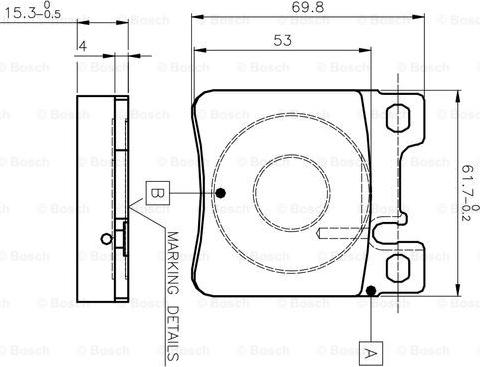 BOSCH 0 986 TB2 022 - Тормозные колодки, дисковые, комплект autospares.lv