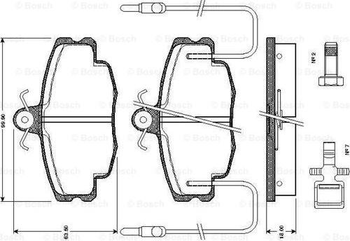 BOSCH 0 986 TB2 075 - Тормозные колодки, дисковые, комплект autospares.lv