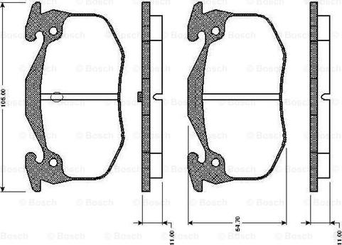 BOSCH 0 986 TB2 078 - Тормозные колодки, дисковые, комплект autospares.lv