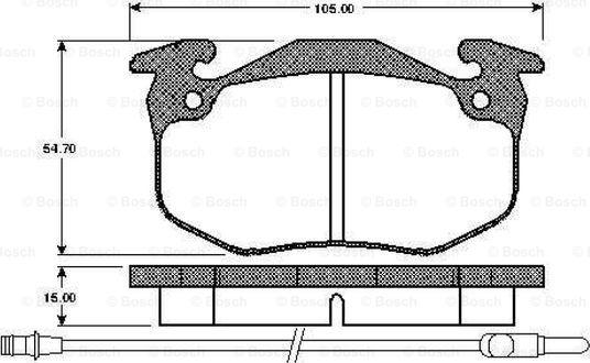 BOSCH 0 986 TB2 077 - Тормозные колодки, дисковые, комплект autospares.lv