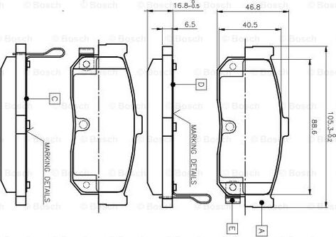 BOSCH 0 986 TB2 199 - Тормозные колодки, дисковые, комплект autospares.lv