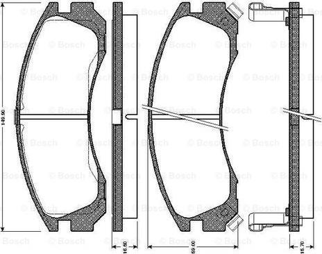 BOSCH 0 986 TB2 194 - Тормозные колодки, дисковые, комплект autospares.lv