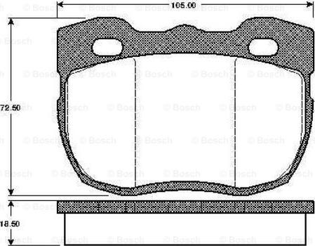 BOSCH 0 986 TB2 149 - Тормозные колодки, дисковые, комплект autospares.lv