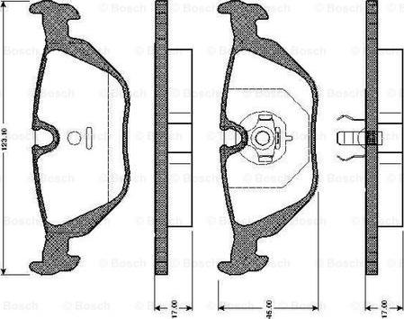 BOSCH 0 986 TB2 146 - Тормозные колодки, дисковые, комплект autospares.lv