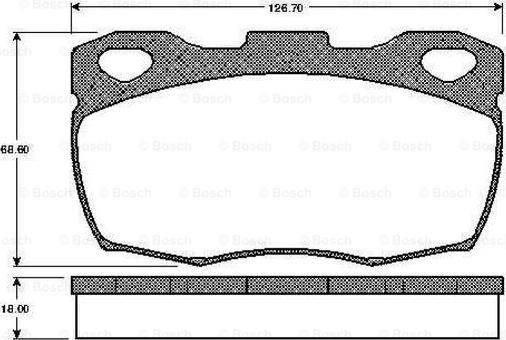 BOSCH 0 986 TB2 148 - Тормозные колодки, дисковые, комплект autospares.lv