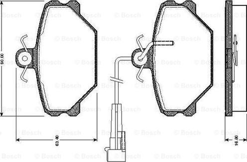 BOSCH 0 986 TB2 142 - Тормозные колодки, дисковые, комплект autospares.lv