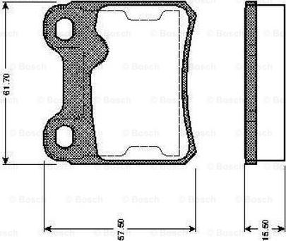 BOSCH 0 986 TB2 158 - Тормозные колодки, дисковые, комплект autospares.lv