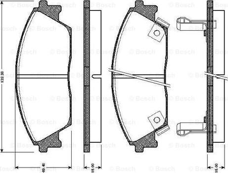 BOSCH 0 986 TB2 118 - Тормозные колодки, дисковые, комплект autospares.lv