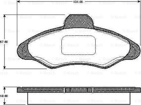 BOSCH 0 986 TB2 184 - Тормозные колодки, дисковые, комплект autospares.lv