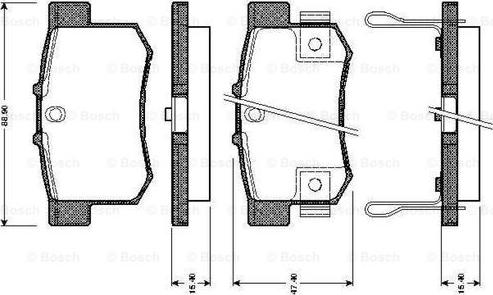 BOSCH 0 986 TB2 180 - Тормозные колодки, дисковые, комплект autospares.lv