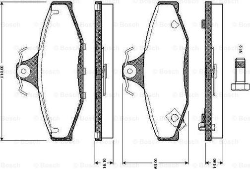 BOSCH 0 986 TB2 187 - Тормозные колодки, дисковые, комплект autospares.lv