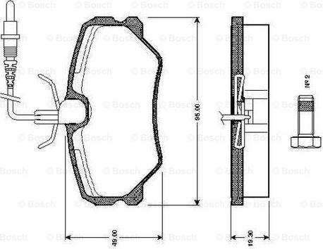 BOSCH 0 986 TB2 136 - Тормозные колодки, дисковые, комплект autospares.lv