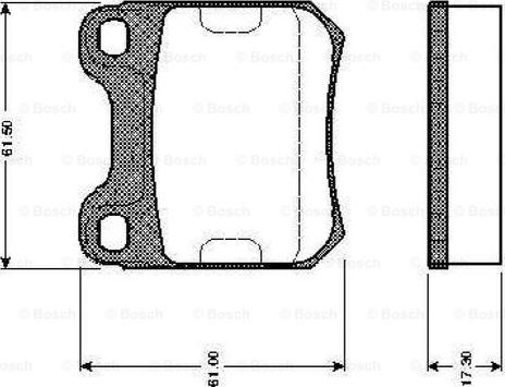 BOSCH 0 986 TB2 126 - Тормозные колодки, дисковые, комплект autospares.lv