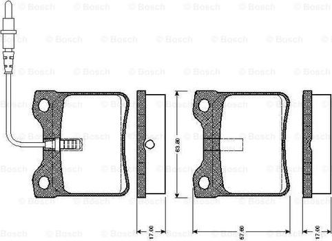 BOSCH 0 986 TB2 175 - Тормозные колодки, дисковые, комплект autospares.lv