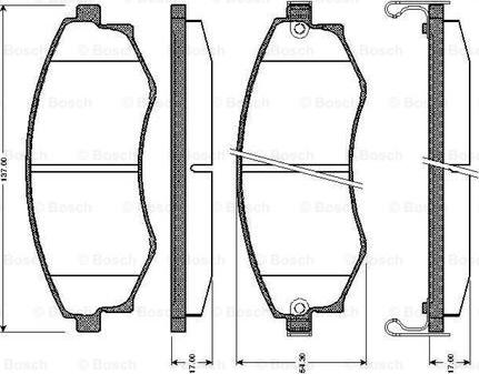 BOSCH 0 986 TB2 171 - Тормозные колодки, дисковые, комплект autospares.lv