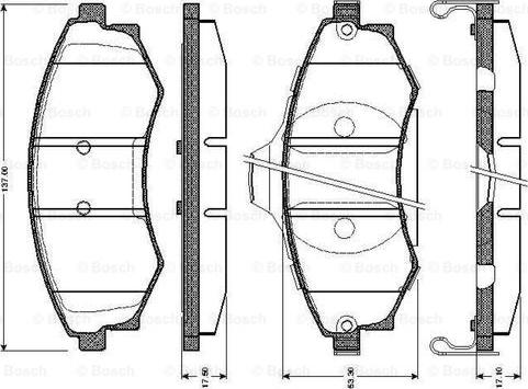 BOSCH 0 986 TB2 172 - Тормозные колодки, дисковые, комплект autospares.lv