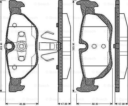 BOSCH 0 986 TB2 899 - Тормозные колодки, дисковые, комплект autospares.lv