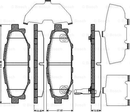 BOSCH 0 986 TB2 894 - Тормозные колодки, дисковые, комплект autospares.lv