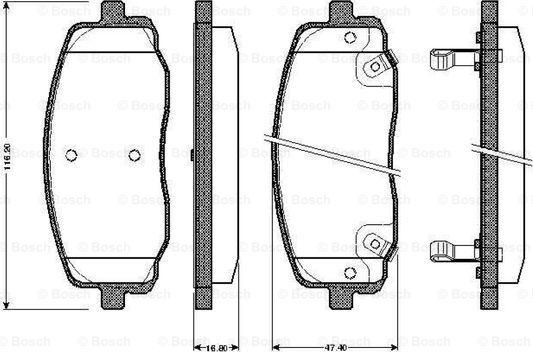 BOSCH 0 986 TB2 891 - Тормозные колодки, дисковые, комплект autospares.lv