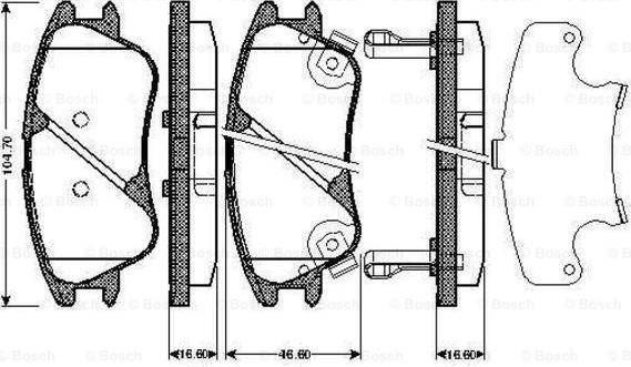 BOSCH 0 986 TB2 897 - Тормозные колодки, дисковые, комплект autospares.lv