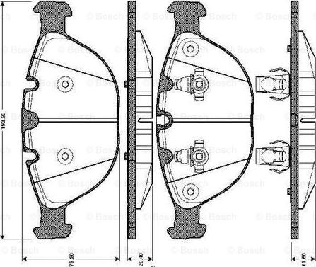 BOSCH 0 986 TB2 846 - Тормозные колодки, дисковые, комплект autospares.lv