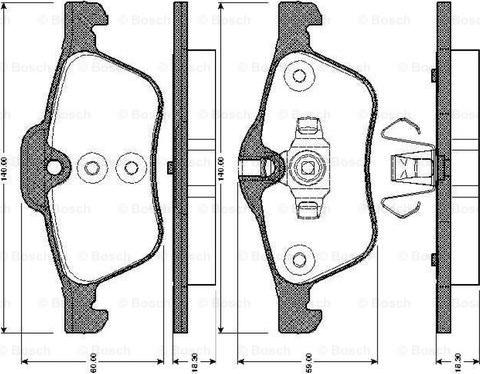 BOSCH 0 986 TB2 840 - Тормозные колодки, дисковые, комплект autospares.lv