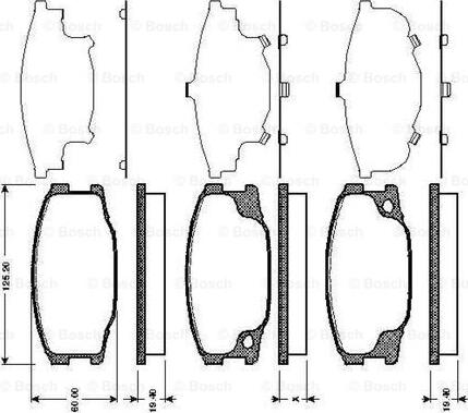 BOSCH 0 986 TB2 860 - Тормозные колодки, дисковые, комплект autospares.lv