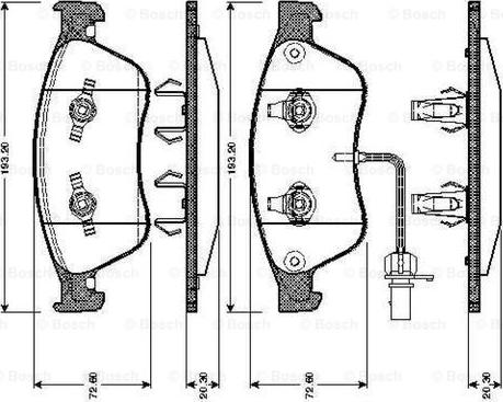 BOSCH 0 986 TB2 868 - Тормозные колодки, дисковые, комплект autospares.lv