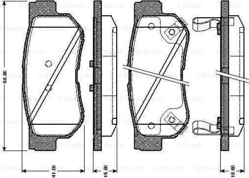 BOSCH 0 986 TB2 804 - Тормозные колодки, дисковые, комплект autospares.lv