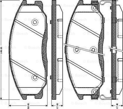 BOSCH 0 986 TB2 815 - Тормозные колодки, дисковые, комплект autospares.lv