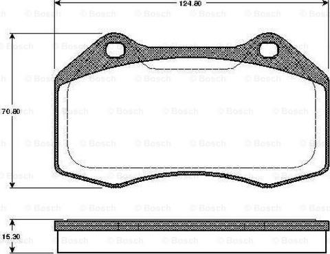 BOSCH 0 986 TB2 885 - Тормозные колодки, дисковые, комплект autospares.lv