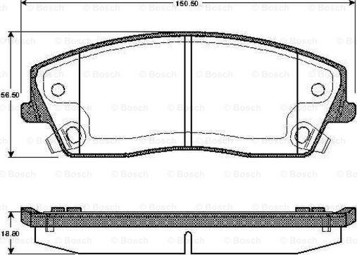 BOSCH 0 986 TB2 886 - Тормозные колодки, дисковые, комплект autospares.lv