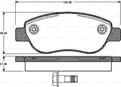 BOSCH 0 986 TB2 874 - Тормозные колодки, дисковые, комплект autospares.lv