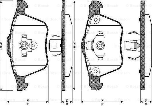 BOSCH 0 986 TB2 875 - Тормозные колодки, дисковые, комплект autospares.lv