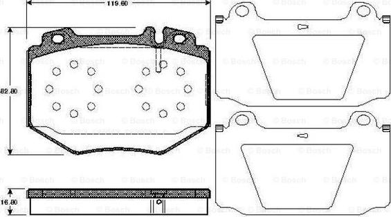 BOSCH 0 986 TB2 871 - Тормозные колодки, дисковые, комплект autospares.lv